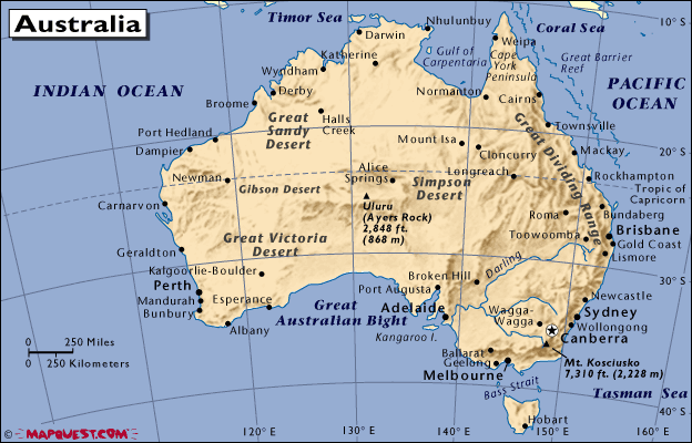 Map of Australia