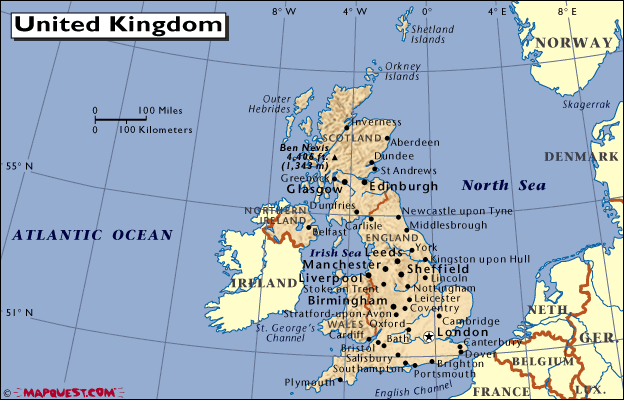 Map of UK